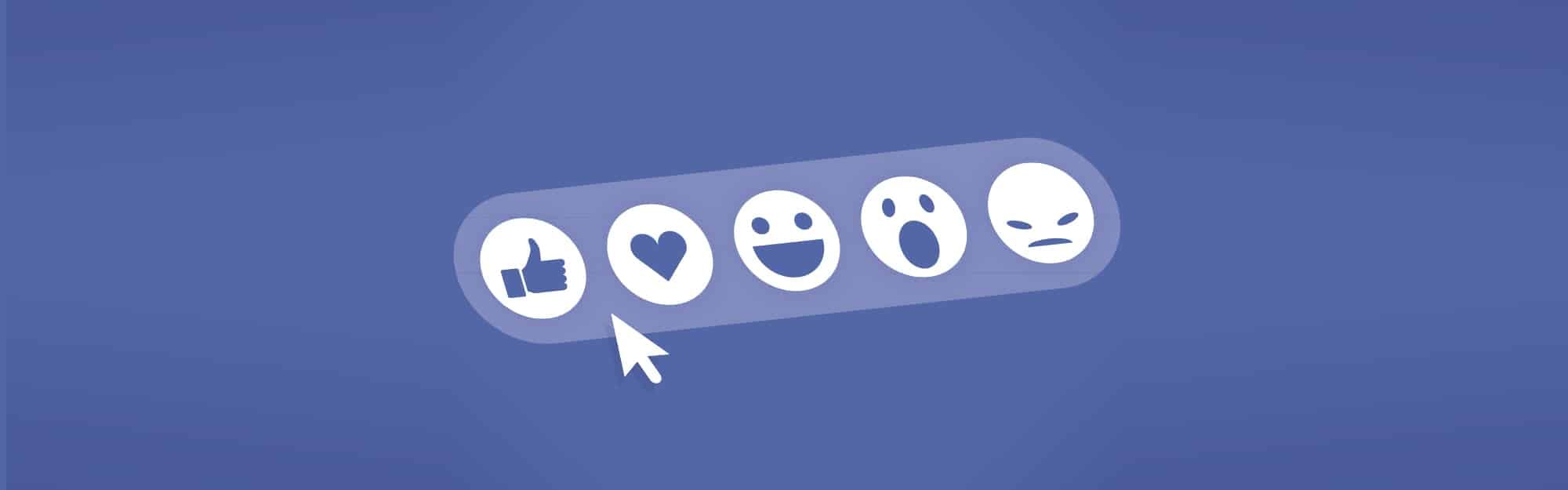 Reactions icons on Facebook