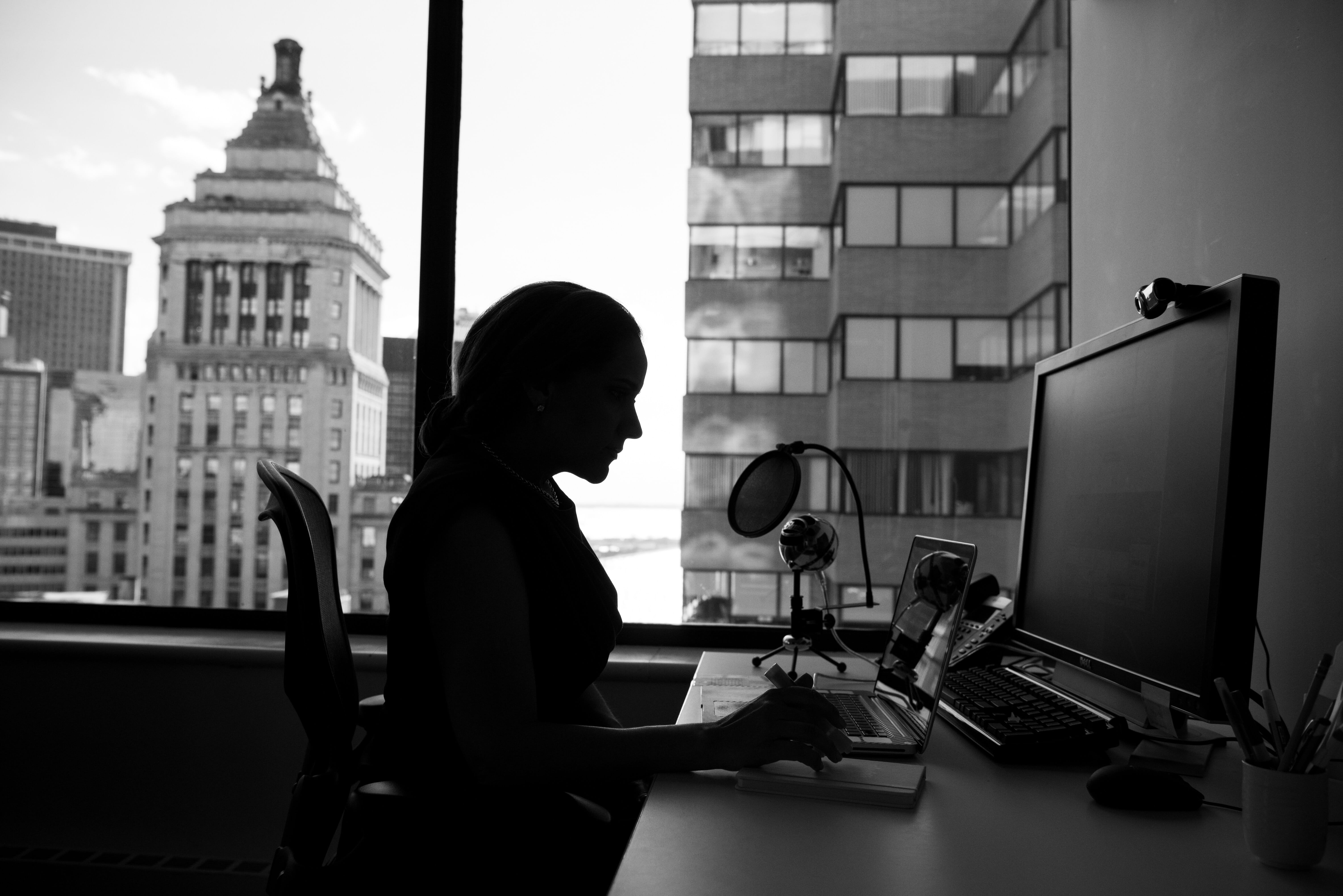 Woman working at office desk